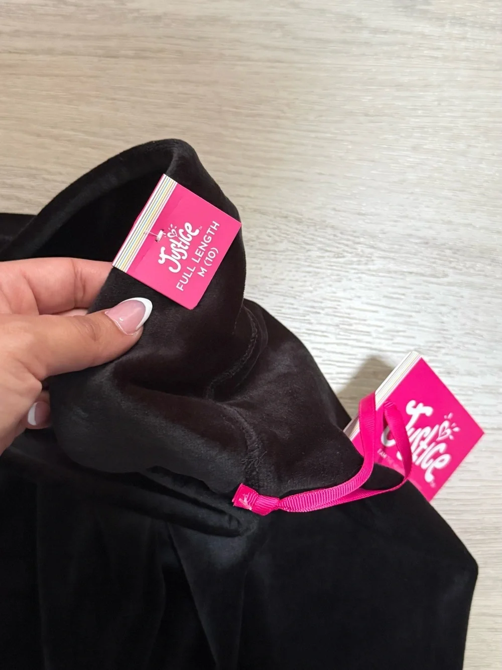 Justice Black Girls' Velour Leggings